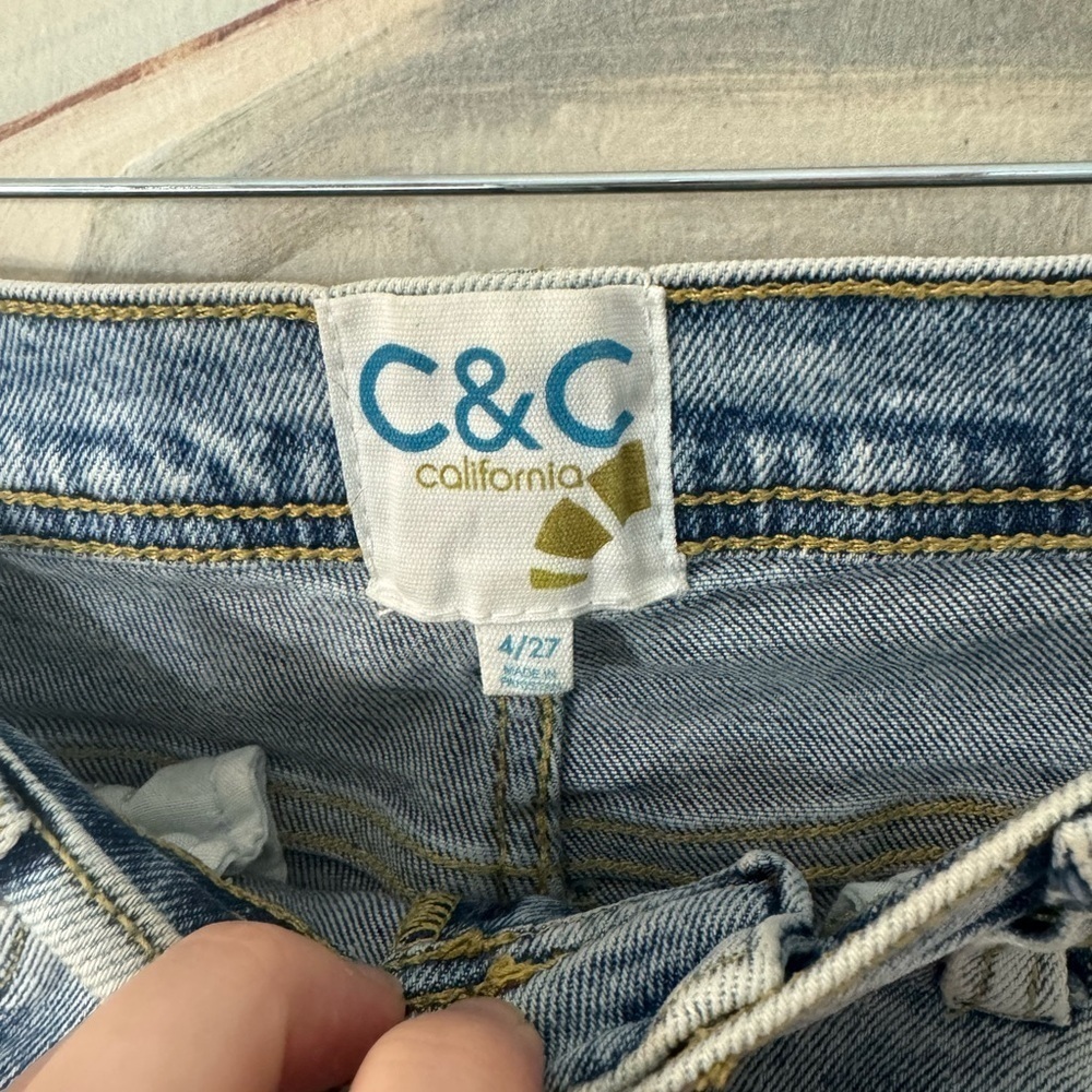 C&C CALIFORNIA Acid Washed Straight Leg Ankle Jean Size 27 - Picture 8 of 11